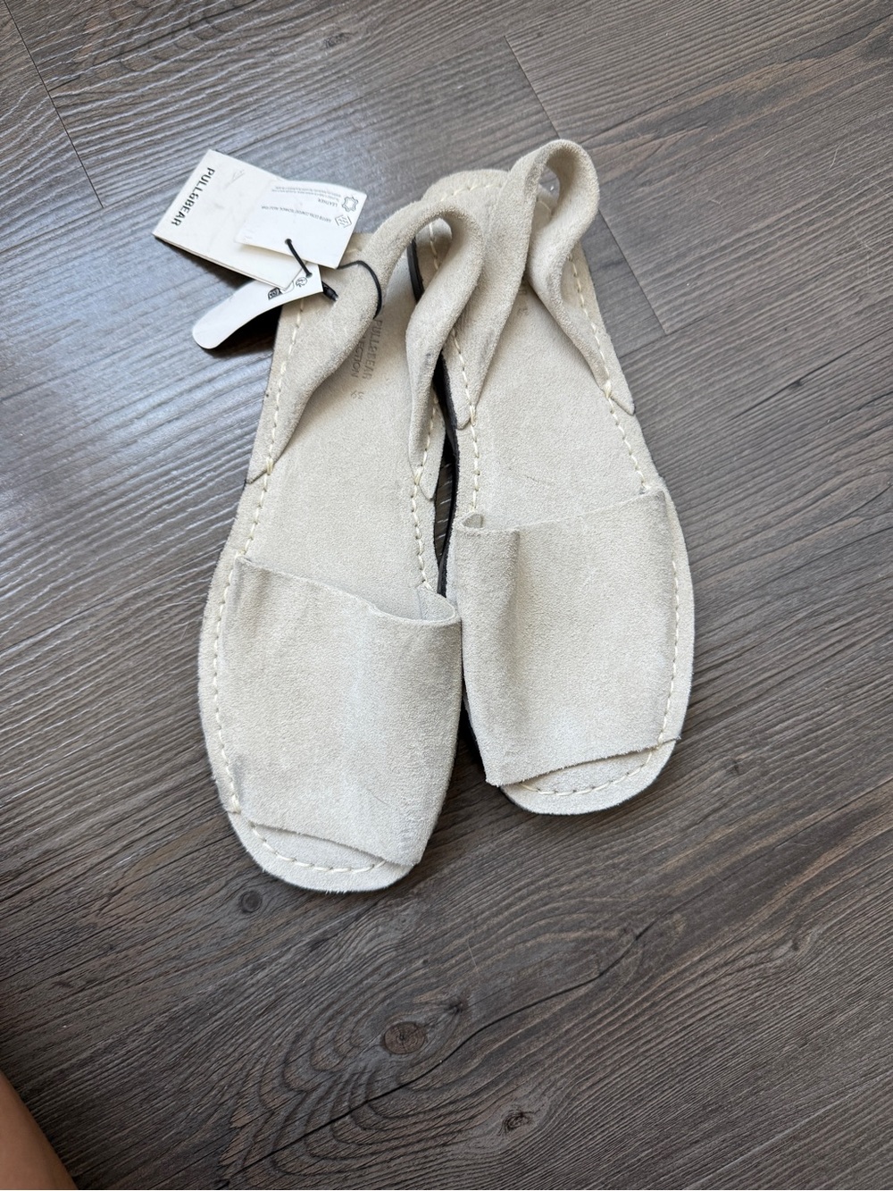 Women's Suede Slingback Sandals - Cream Pull & Bear